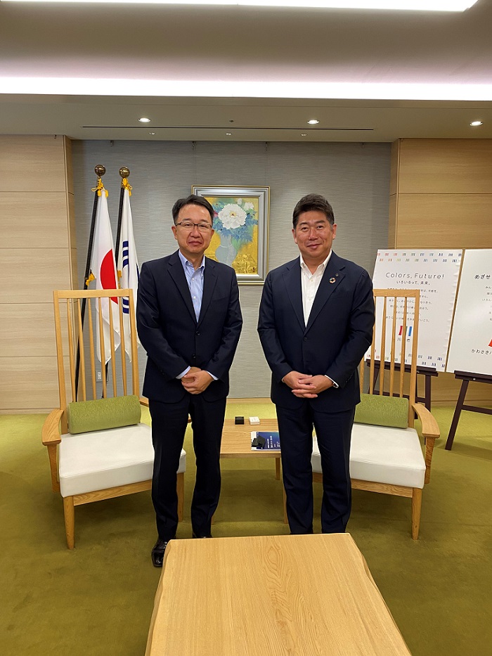 佐藤社長と福田川崎市長